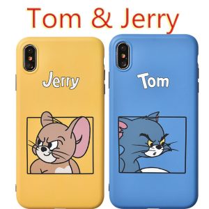 soft slim cartoon tom and jerry fashion creative tpu shockproof phone case for iphone 11/x/xs max/xr/8/7/6 plus