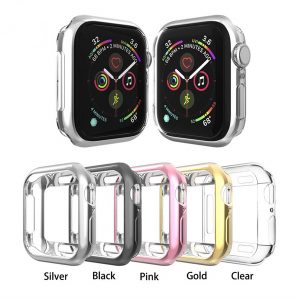 soft tpu plated bumper cover protective case for apple watch series 1/2/3/4