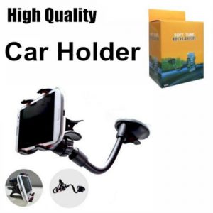 soft tube car mount universal windshield dashboard mobile phone car holder 360 degree rotation car holder with strong suction cup x clamp