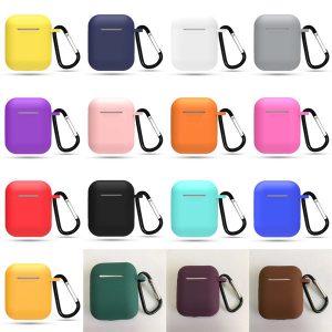 soft ultra thin protector cover sleeve pouch with anti-lost buckle for air pods earphone case i9s tws for apple airpods silicone case