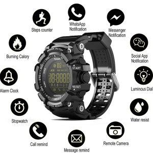 sovo sg10 bluetooth clock ex16 smart watch notification remote control pedometer sport watch ip67 waterproof men's wristwatch