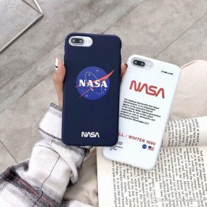 space agency nasa luxury designer shockproof soft silicone phone case cover for iphone x 6 6s 7 8 plus iphone xs max xr