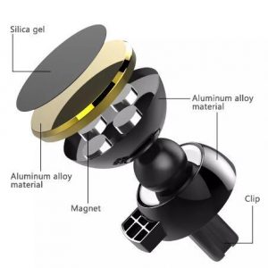 strong magnetic car air vent mount 360 degree rotation universal phone holder with package for mobile phone 2018 new