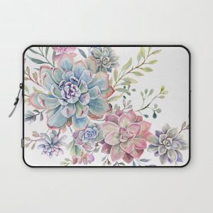 succulent watercolor 6 Computer Cover by Cali dalle - Laptop Sleeve - 13"