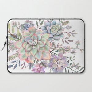 succulent watercolor 8 Computer Cover by Cali dalle - Laptop Sleeve - 15"