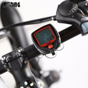 sunding bike computer with lcd digital display waterproof bicycle odometer speedometer cycling satch riding accessories tool