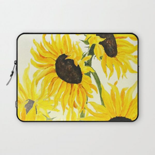 sunflower watercolor 2017 Computer Cover by Color and Color - Laptop Sleeve - 13"