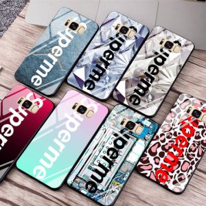 sup designer phone cases for samsung galaxy s8 s9 s10 plus s10e case luxury tempered glass phone case multiple styles