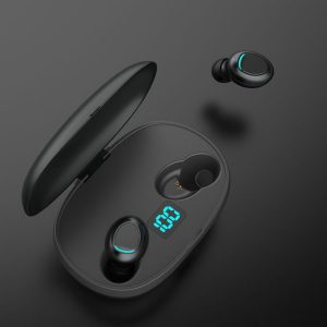 t3s tws led display bluetooth earphone 9d stereo wireless headphones noise cancelling bluetooth earphone with 2200mah power bank