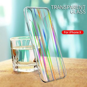 tempered glass case for iphone x xr xsmax luxury hard cover + tpu frame for iphone 6 6s 7 8 plus bumper case