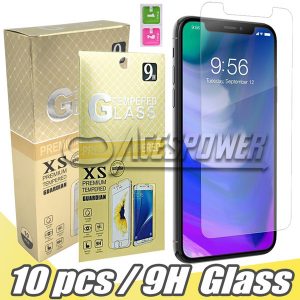 tempered glass for iphone 11 pro max xr 8 plus lg samsung j3 j7 prime 2019 screen protector with paper package