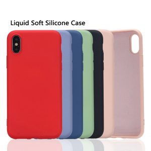 thin soft case for iphone 7 8 6s liquid silicone cover candy color coque capa for iphone x xs 11 pro max xr