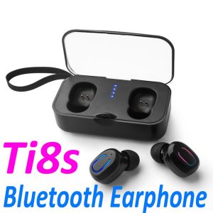 ti8s bluetooth 5.0 earphones tws wireless earphone in-ear handssports earbuds with mic charging box