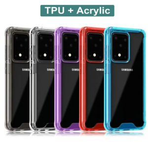 transparent clear acrylic tpu pc shockproof phone case for samsung galaxy s20 plus s20 ultra s11 note 10 pro s10 plus a30 a50s