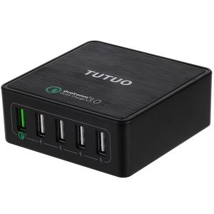 tutuo qc - 025p certification quick charge 3.0 usb charging dock wall charger power adapter 5 output ports