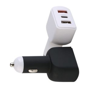 type-c car charger 3-in-1 quick charger qc3.0 3 usb 5v7a fast charge certificated by ce fcc rohs