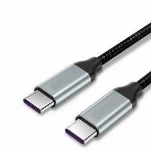 type-c data cable braided universal fast charging cable black 3.3 ft