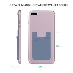 ultra-slim self adhesive credit card wallet case card holder colorful silicon card slots for smartphones for sumsung s8