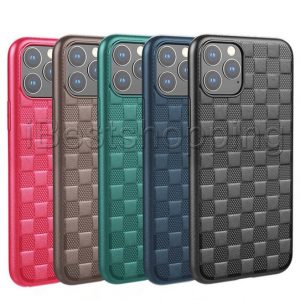 ultra-thin soft tpu protection cover grid texture phone case for iphone 11 pro max