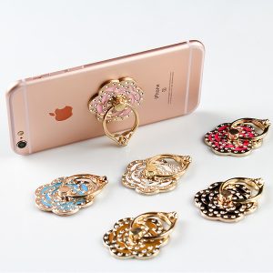 universal 360 degree rotation flower finger ring holder stand bling stander for iphone 7 8 x samsung android phone