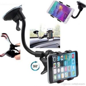 universal 360° in car windscreen dash board holder mount stand for iphone samsung gps pda mobile phone black(db-024)