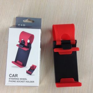 universal car steer wheel cradle hand mobile phone holder cellphone clip mount bunt bracket for smartphone with retail package