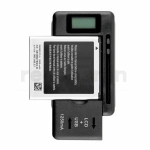 universal intelligent lcd indicator battery charger for samsung s4 i9500 s3 i9300 note 3 s5 with usb output charge us eu plug