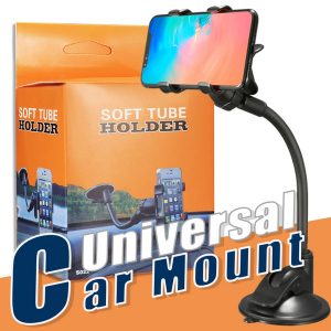 universal long arm car holder mount with clip suction cup 360 degree rotated windshield phone holder for 4.7 inch 6.8inch cellphone with box