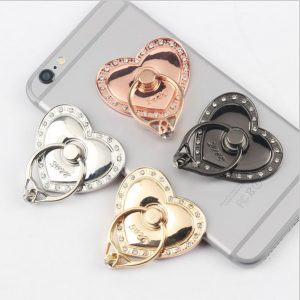 universal rotating 360 liquid finger grip bling glitter heart phone stand holder for iphone 7 8 samsung s7 s8 android phone pc tablet