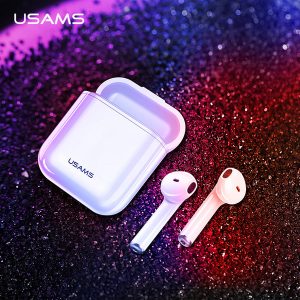 usams bluetooth earphone for iphone xiaomi earbuds,tws mini wireless bluetooth headphones headset for iphone with charging box