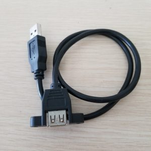 usb 2.0 type a male to female pannel mount with screws data extension cable 50cm black for industrial control chassis