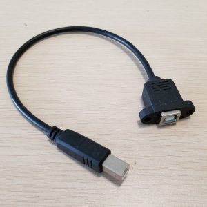 usb 2.0 type b printing male to female screw lock panel mount data extension cable for printer 30cm