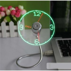 usb gadget mini flexible led light usb fan time clock deskclock cool gadget time display 0408005