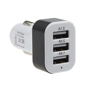 usb vehicle charger 12 v 24 v-5 v smart phone gps fast charging converter for three universal ports