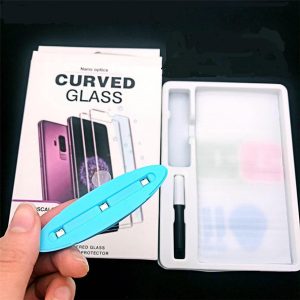 uv nano liquid glue tempered glass for galaxy note 10 9 s9 s8 s7 edge s10 plus fingerprint huawei p30 pro mate 30