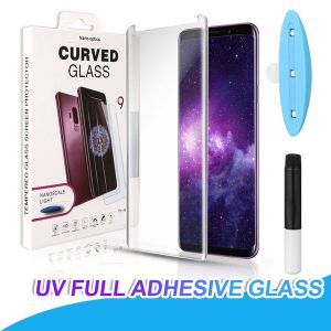 uv tempered glass for samsung note 10 s9 plus s7 edge 5d full liquid glue screen protector for samsung galaxy s10 s20 plus s20 ultra