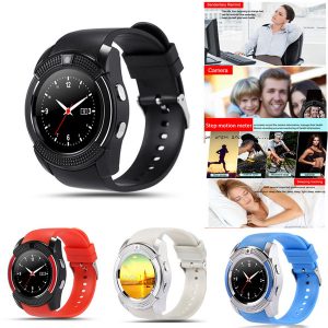 v8 smart watch sport bluetooth watches with 0.3m camera mtk6261d smartwatch full round screen for android micro sim tf card with retail box