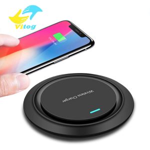 vitog 10w qi fast wireless charger q18 for samsung s9 s10 note 9 8 wireless charging pad