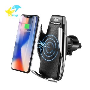 vitog automatic sensor car wireless charger for xs max xr x samsung s10 s9 intelligent infrared fast wirless charging car phone holder