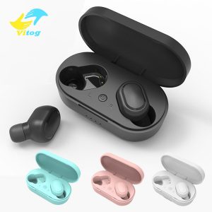 vitog tws m1 wireless bluetooth earphone headphones 5.0 earbuds 3d stereo mini headset noise cancelling earphones