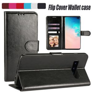 wallet case for iphone xs max xr s10e pu leather case with card slot flip cover for samsung s8 note9 opp bag