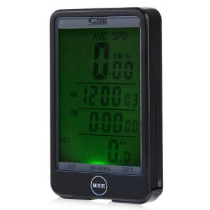 waterproof auto light mode touch wired bicycle computer speedometer lcd backlight odometer trip time portable satch function