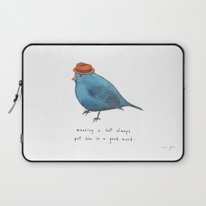 wearing a hat always put him in a good mood Computer Cover by Marc Johns - Laptop Sleeve - 13"