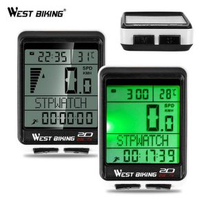 west biking waterproof 5 language bicycle computer wireless cycling odometer mtb bike satch watch led screen speedometer