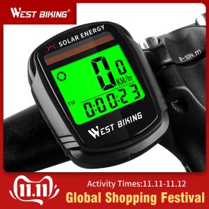 west biking wireless bike computer solar power waterproof cycling odometer satch road mtb bicycle computer bike speedometer