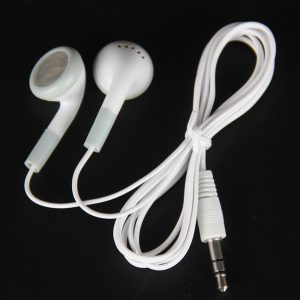 white disposable earphones headphone headset for bus or train or plane one time use low cost earbuds for school,gyms 500pcs/lot