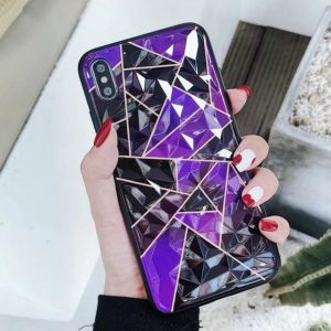 wholesaele purple green fashion luxury phone case designer phone case for iphone with protective diamond shell for iphonexsmax xr xs 6 7 8