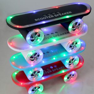 wholesale bluetooth speaker led lights limited edition skateboard scooter portable bluetooth speaker wireless handstf card u disk supp