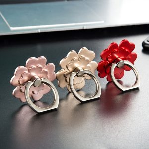 wholesale -mixed creative lucky grass shap ring buckle phone stent neighbor totor corporate activities gift lazy bracket ing