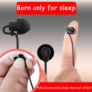 wired headphones sleeping headphones soft silicone side sleep does not press ear in-ear earphones wire control wired headset 2pcs delivery